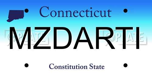 MZDARTI Connecticut License Plate