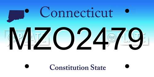 MZO2479 Connecticut License Plate