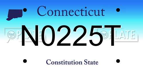 N0225T Connecticut License Plate