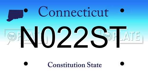N022ST Connecticut License Plate