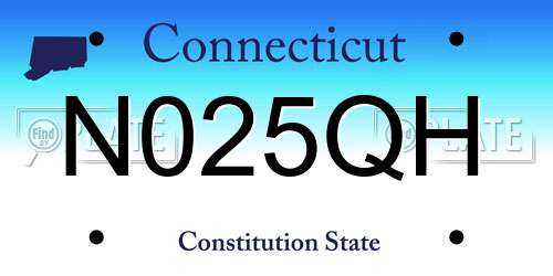 N025QH Connecticut License Plate