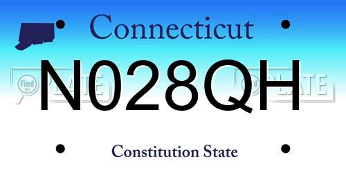 N028QH Connecticut License Plate