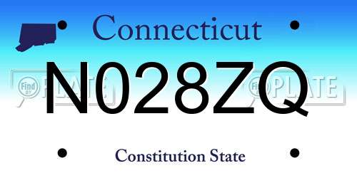 N028ZQ Connecticut License Plate