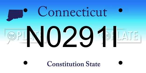 N0291I Connecticut License Plate