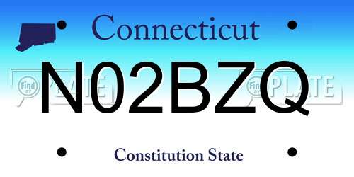 N02BZQ Connecticut License Plate