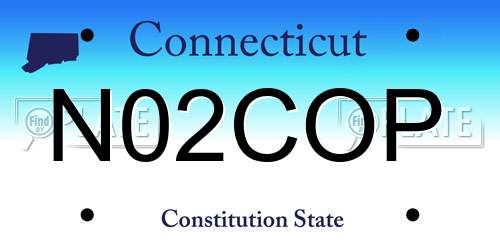 N02COP Connecticut License Plate