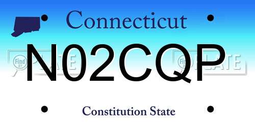 N02CQP Connecticut License Plate