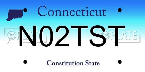 N02TST Connecticut License Plate