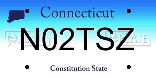 N02TSZ Connecticut License Plate