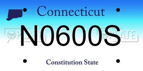 N0600S Connecticut License Plate