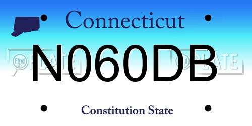 N060DB Connecticut License Plate