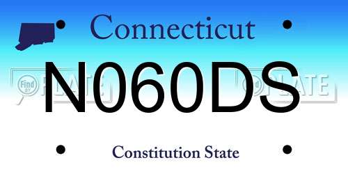 N060DS Connecticut License Plate