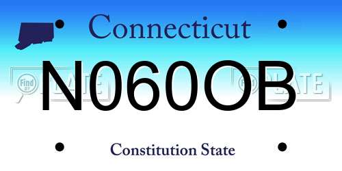N060OB Connecticut License Plate