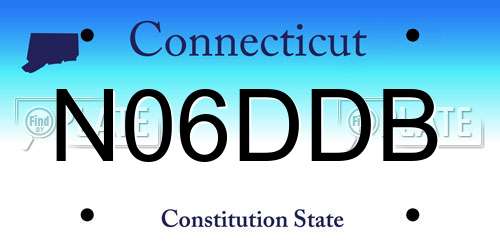 N06DDB Connecticut License Plate