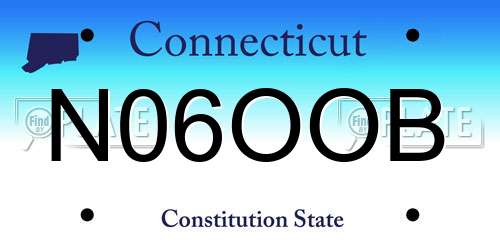 N06OOB Connecticut License Plate