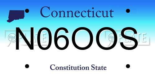 N06OOS Connecticut License Plate