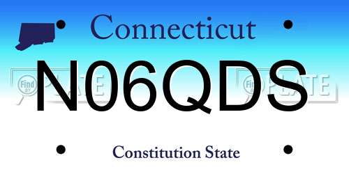 N06QDS Connecticut License Plate