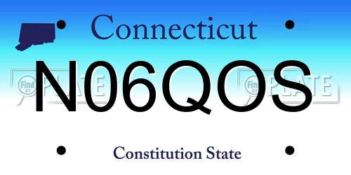 N06QOS Connecticut License Plate
