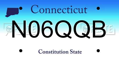 N06QQB Connecticut License Plate
