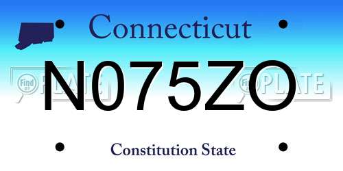 N075ZO Connecticut License Plate