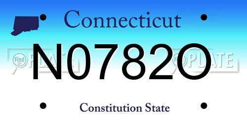 N0782O Connecticut License Plate
