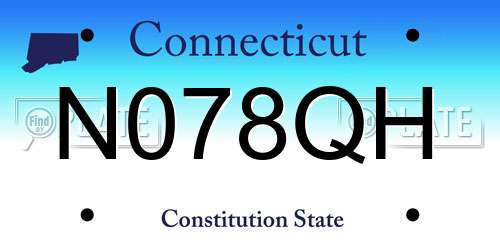 N078QH Connecticut License Plate