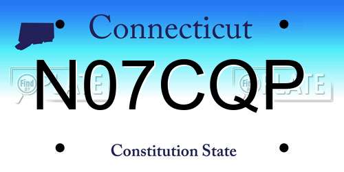 N07CQP Connecticut License Plate