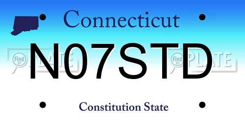 N07STD Connecticut License Plate
