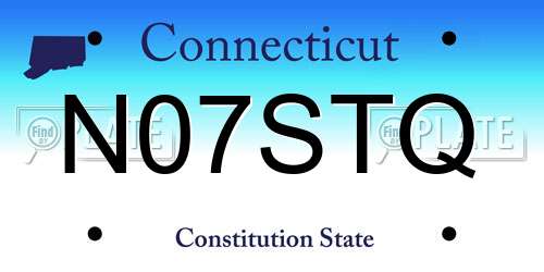 N07STQ Connecticut License Plate