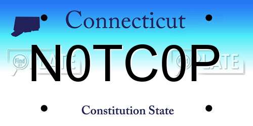 N0TC0P Connecticut License Plate