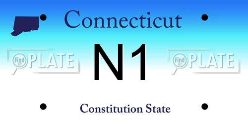 N1 Connecticut License Plate