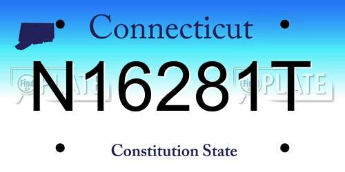 N16281T Connecticut License Plate
