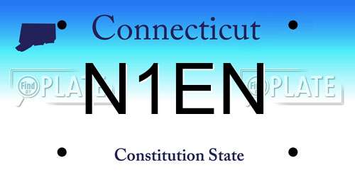 N1EN Connecticut License Plate