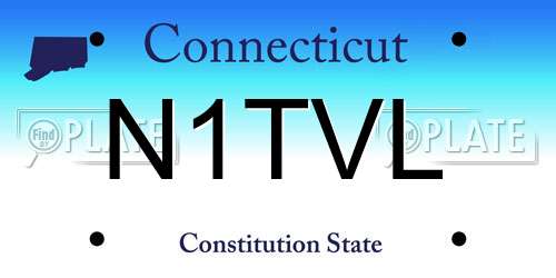 N1TVL Connecticut License Plate