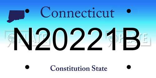 N20221B Connecticut License Plate