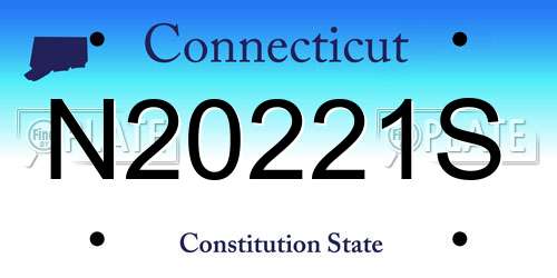N20221S Connecticut License Plate