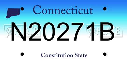 N20271B Connecticut License Plate