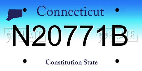 N20771B Connecticut License Plate