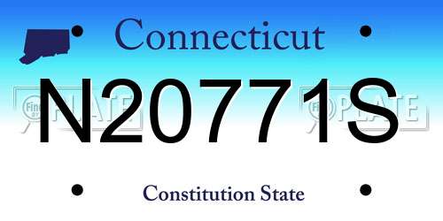 N20771S Connecticut License Plate
