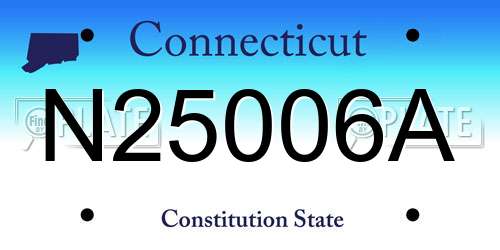 N25006A Connecticut License Plate