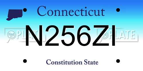 N256ZI Connecticut License Plate
