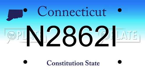 N2862I Connecticut License Plate