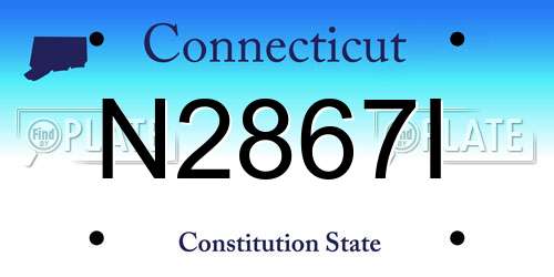 N2867I Connecticut License Plate