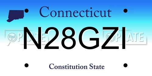 N28GZI Connecticut License Plate