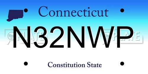 N32NWP Connecticut License Plate