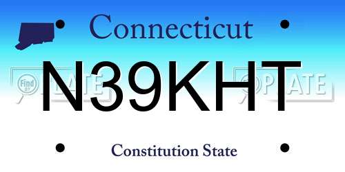 N39KHT Connecticut License Plate