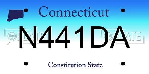 N441DA Connecticut License Plate