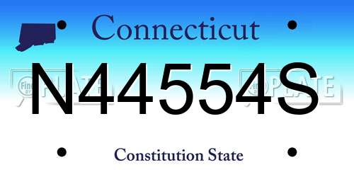 N44554S Connecticut License Plate