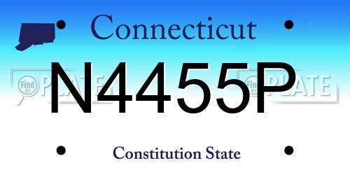 N4455P Connecticut License Plate