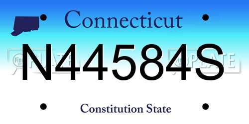 N44584S Connecticut License Plate